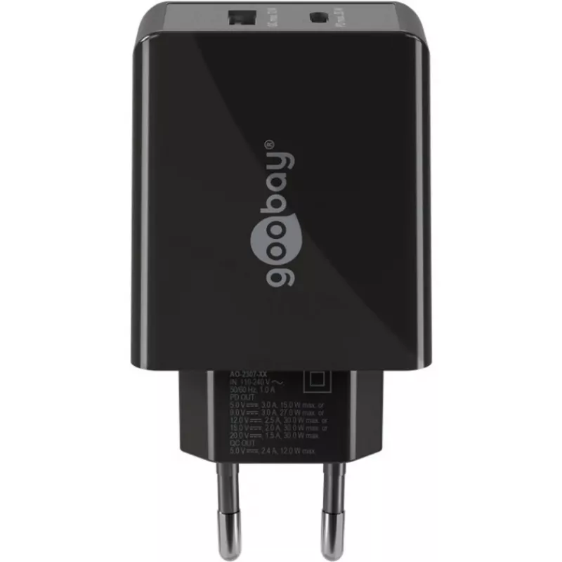 Carregador Wentronic 61673 para dispositivos móveis universal preto AC carregamento rápido interior (61673)