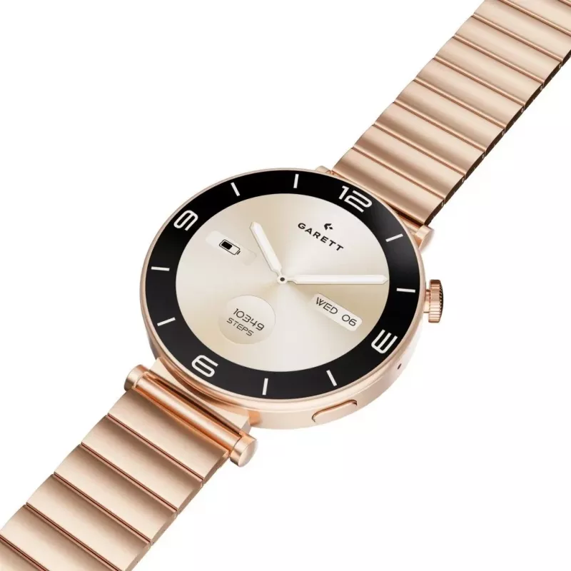 Smartwatch Garett Rose rosa dourado Steel