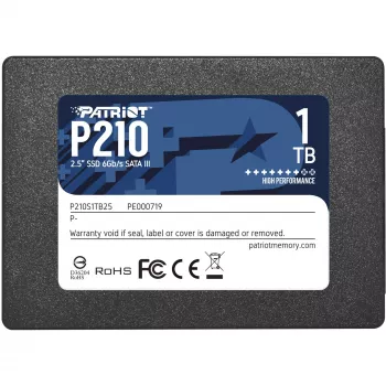 SSD SATA III de 2,5 polegadas PATRIOT P210 1 TB – 500 MB/s de leitura, 400 MB/s de escrita, 7 mm de altura