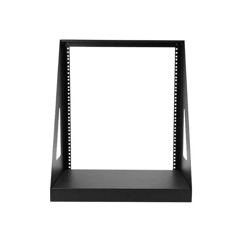 StarTech.com rack de servidor de secretária 2-Post 12U Heavy-Duty, pequena estrutura de rack de computador aberta de 19 polegadas, rack de rede compacto para equipamento AV/estúdio/dados/IT, em conformidade TAA – rack de dois postes autónomo para casa/escritório