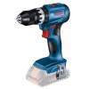 Berbequim aparafusador com bateria Bosch GSB 18 V — 18 V, 4 Ah Li‑Ion, 45 N·m, 500/1900 rpm, 35 mm madeira, 10 mm aço, 2 baterias, carregador, mala