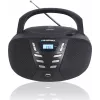 Blaupunkt BB7BK leitor de CD portátil boombox, rádio FM PLL, CD/MP3, USB, AUX, 2,4 W, preto