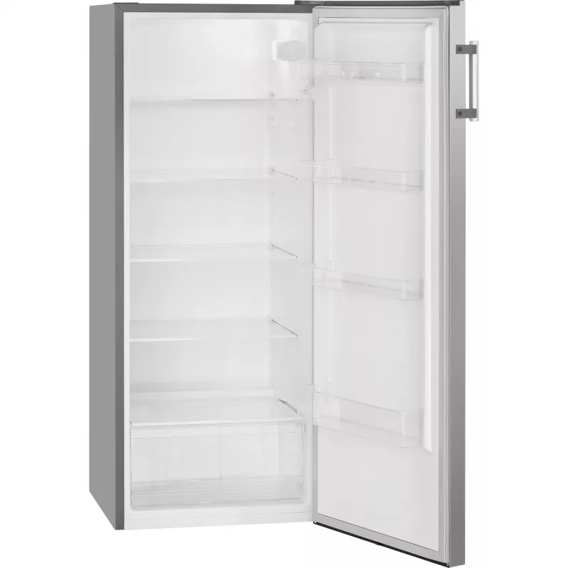 Frigorífico vertical BOMANN VS 7316 IX, 242 L, aço inoxidável, classe energética E, 5 prateleiras de vidro