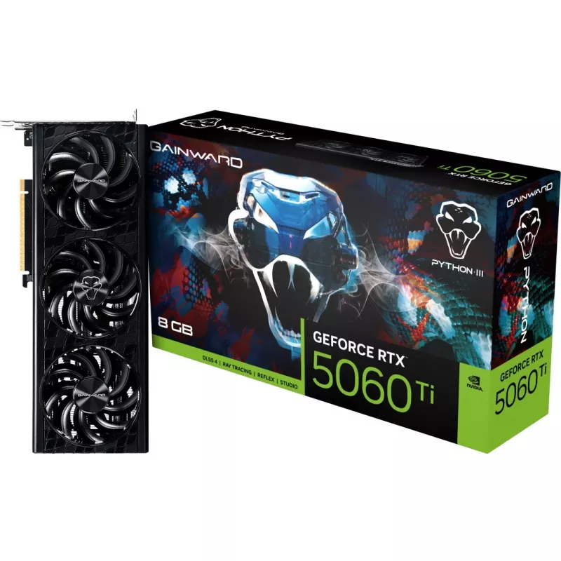 Placa gráfica Gainward GeForce RTX 5060 Ti Python III 8GB GDDR7