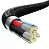 Baseus Rapid Cabo USB 3-em-1 1,5 m USB A USB C/Micro USB A/Lightning Preto
