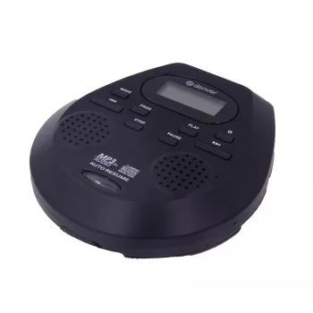 Leitor de CD portátil Denver DMP-395B Preto Reprodução MP3 Ecrã LCD