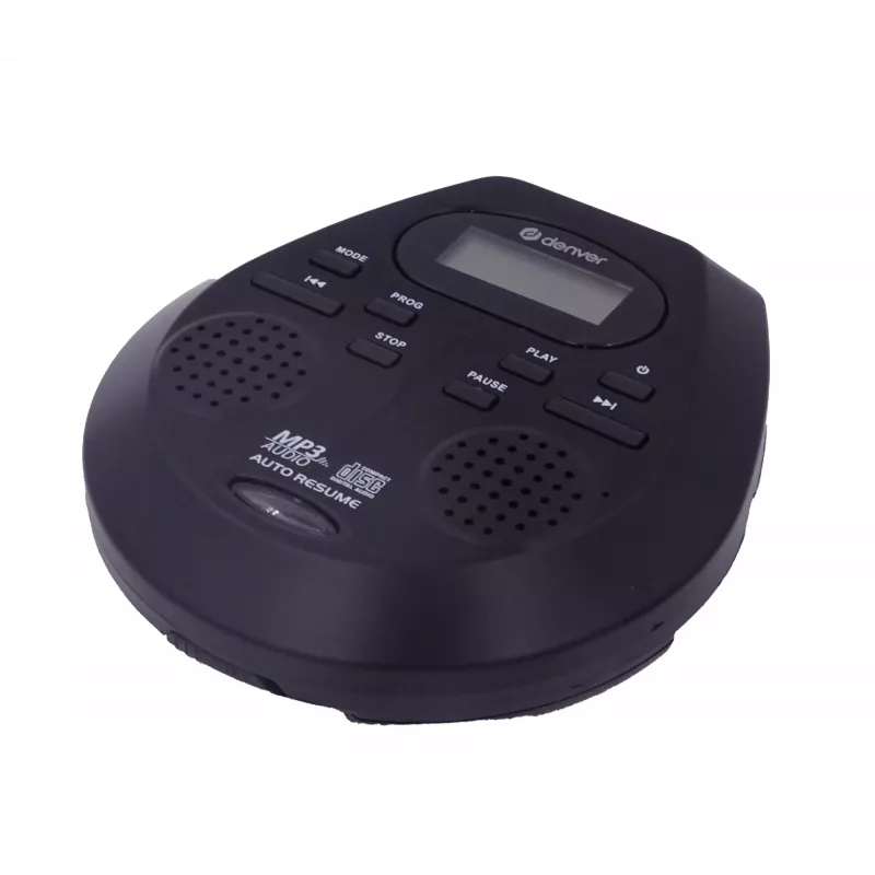 Leitor de CD portátil Denver DMP-395B Preto Reprodução MP3 Ecrã LCD