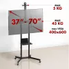 Suporte / carrinho para TV Maclean, prateleira para câmara, com rodas, 37-70, carga máx. 45 kg / 5 kg prateleira, VESA máx. 600x400, MC-113 B