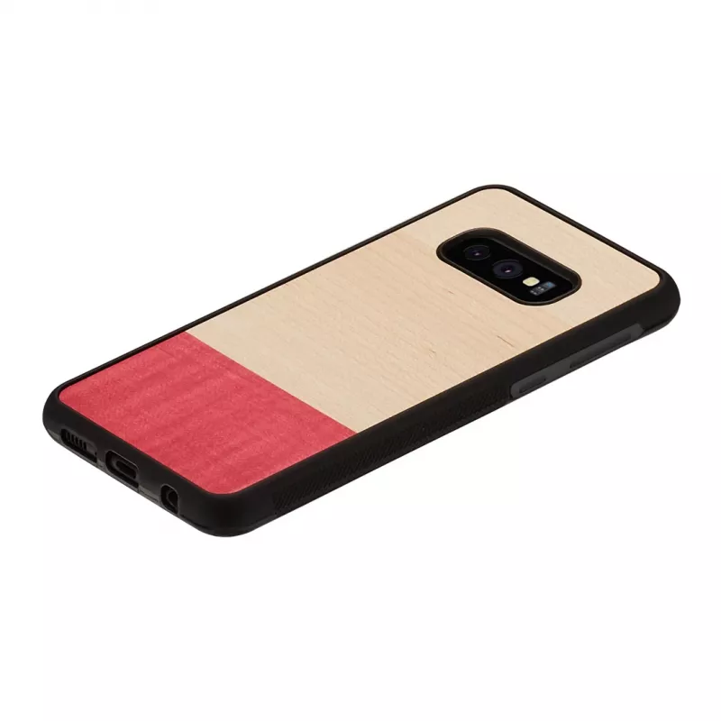 Capa para smartphone man and wood para Galaxy S10e – miss match preto, capa rígida protetora