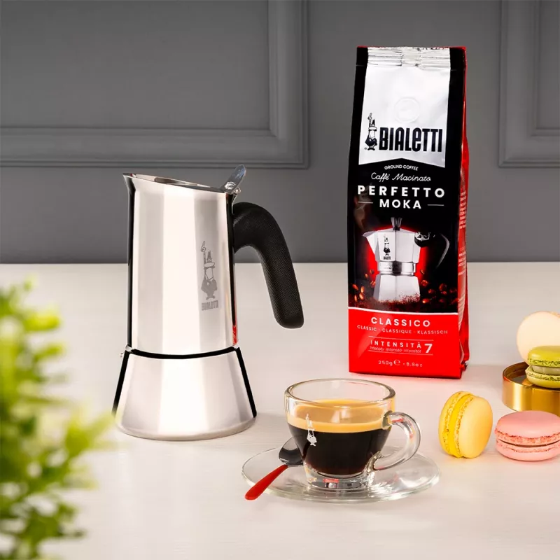Cafeteira moka BIALETTI Venus Box 0,1 L aço inoxidável, 2 chávenas, punho de polipropileno