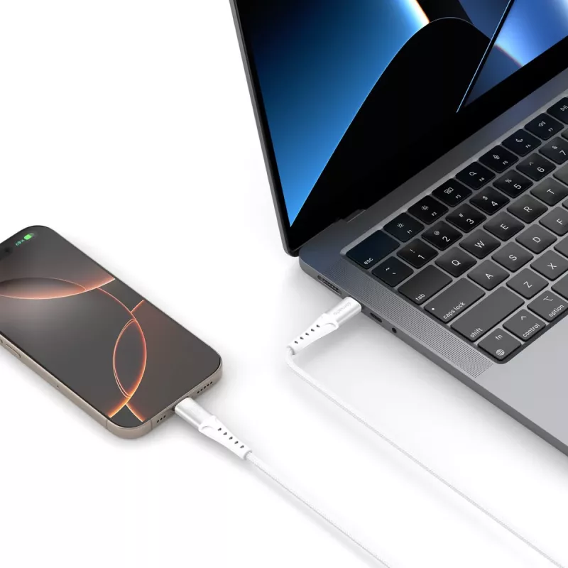 Cabo USB 4smarts 541452 1,5 m USB-C branco 0,48 Gbit/s
