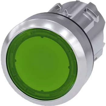 Siemens botão de pressão atuador plano, aro frontal metal, verde brilhante SIRIUS ACT 3SU1051-0AB40-0AA0 1 unid. (3SU1051-0AB40-0AA0)