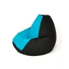 Pufe saco Sako pera preto e azul L 105 x 80 cm
