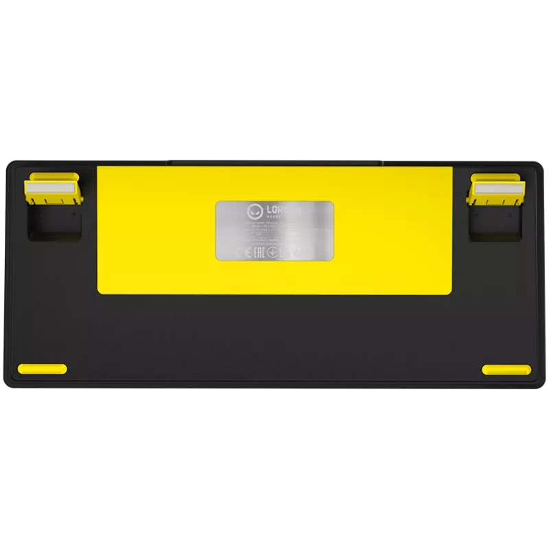 Teclado gaming mecânico sem fios LORGAR KBP7075W — Preto/Amarelo, layout EN