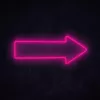 Candeeiro de parede com luzes néon seta MANTA SNL107PK – letreiro de seta LED decorativo rosa