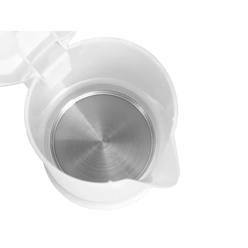 Chaleira elétrica LAFE LAFCZA45865, aço inoxidável, 0,6 L, 600 W, cinzento claro, tampa de bloqueio rebatível