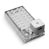 Distroplate ek water blocks EK-QuantumX Loophole D5 PWM prateado — placa distribuidora para bomba D5, superfície prateada