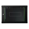 DIGITUS Dynamic Basic DN-19 16-U-EC-SW - armário - armário de rede - adequado para montagem na parede - preto, RAL 9005 - 12U - 48.3 cm (19)