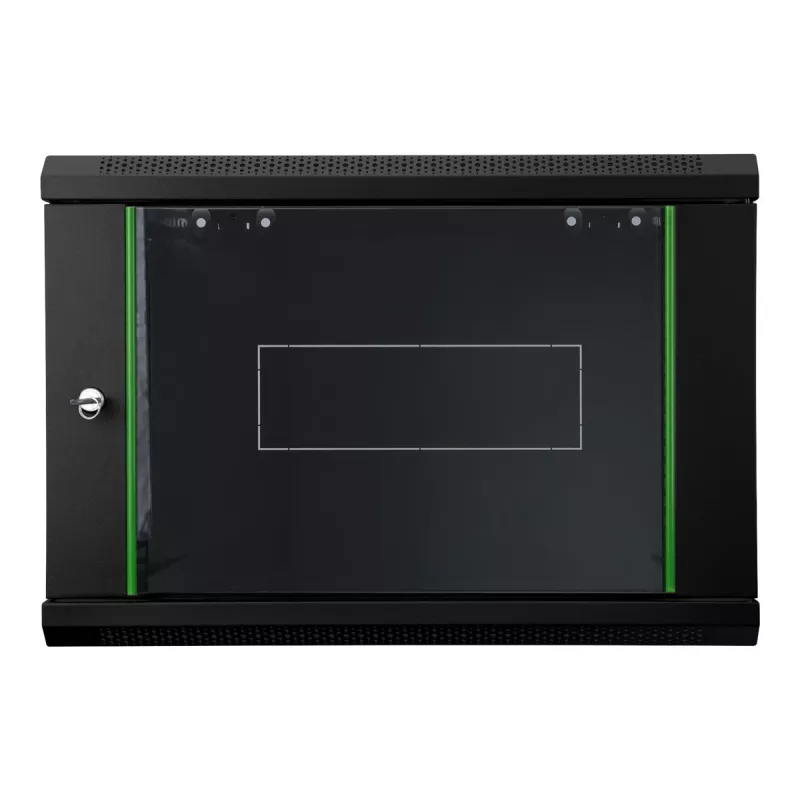 DIGITUS Dynamic Basic DN-19 16-U-EC-SW - armário - armário de rede - adequado para montagem na parede - preto, RAL 9005 - 12U - 48.3 cm (19)
