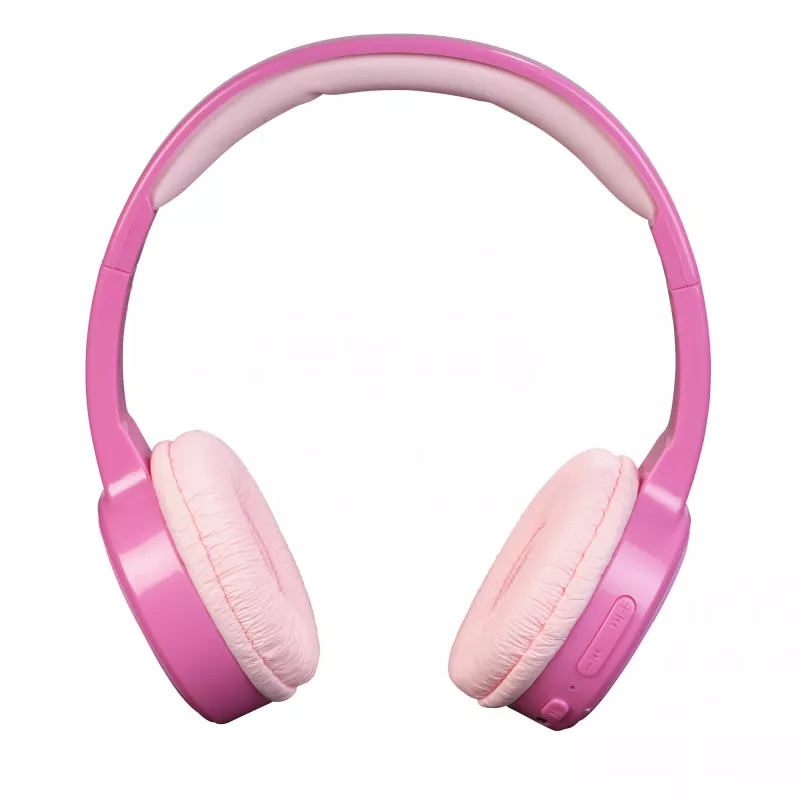 Denver BTH-106P auscultadores over-ear para crianças, com fio e sem fios (Bluetooth), rosa