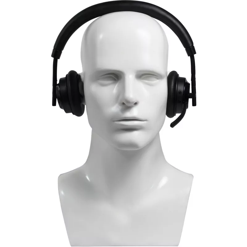 Headset sem fios Plusonic W320 Dual DECT estéreo — headset DECT estéreo sem fios, suporte de base dupla