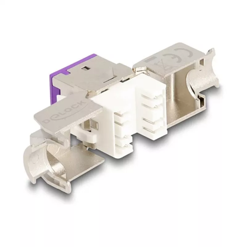Módulo Keystone DeLOCK 88121 plano violeta RJ-45 10 unid.