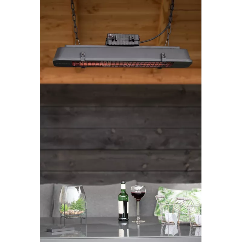 SUNRED | Aquecedor | RD-DARK-VIN25H, Dark Vintage Hanging | Infravermelhos | 2500 W | Preto | IP44