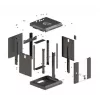 Armário rack Lanberg WF11-3309-10B 9U rack de parede preto