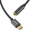 Adaptador de cabo Baseus CATL54-01 Type-C para 3,5 mm, preto