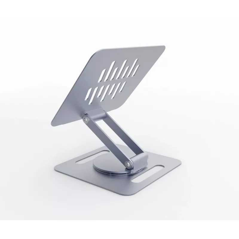 Suporte elevatório para portátil GEMBIRD NBS-DR1-01 – base rotativa, altura ajustável, cinzento espacial