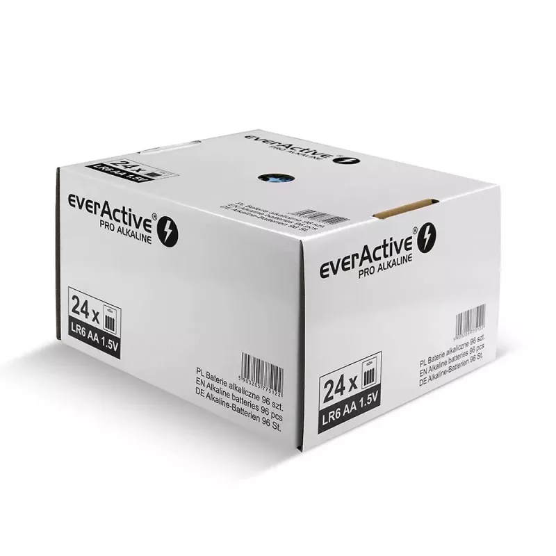 Pilhas alcalinas everActive LR64BLPADIS — 96 unid., tamanho AA
