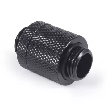 Alphacool ES D-Plug 20 mm de G1/4 macho para G1/4 macho, Deep Black