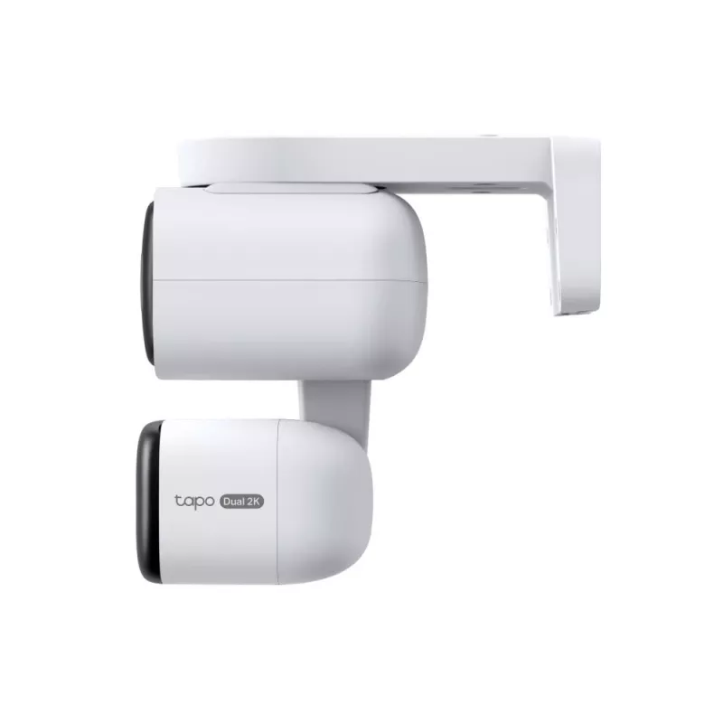 TP-Link Tapo C246D câmara de segurança de interior / exterior com lente dupla e rotação horizontal/vertical, 2K 3MP (2304×1296), grande angular de 125° + teleobjetiva de 6 mm, IP65, Wi-Fi, microSD até 512 GB