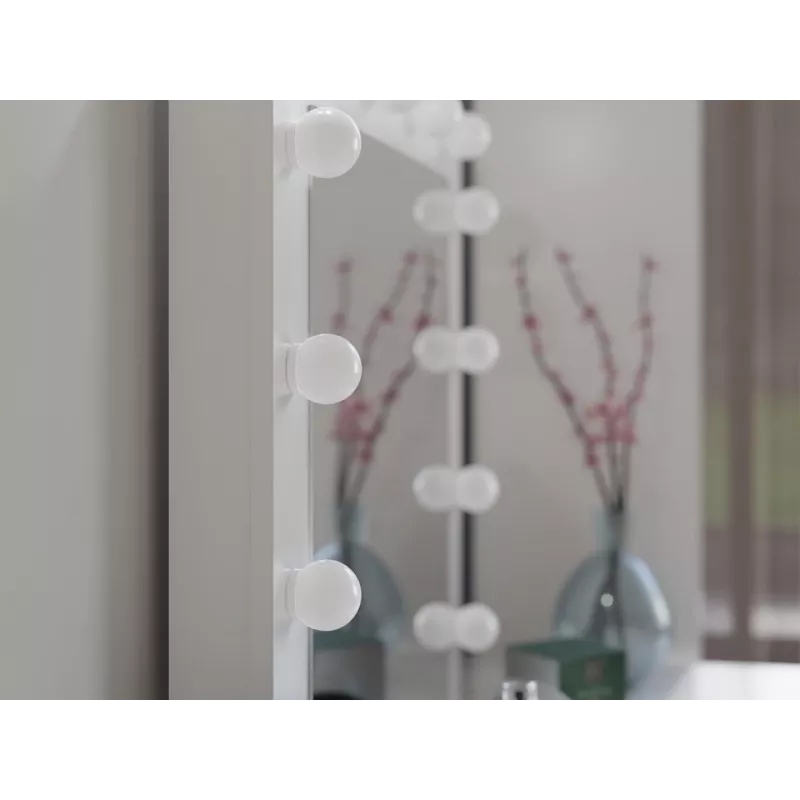 Penteadeira de quarto Topeshop Z.MARINA LUSTRO BIEL — aglomerado branco, 2 gavetas