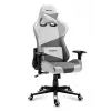 Cadeira gaming Huzaro Force 6.2 tipo balde (assento concha) cinzenta, branca