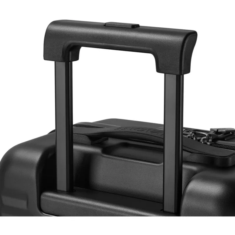 Mala de cabine Rivacase Clark ECO 8181 — mala de bagagem de mão compacta, preta
