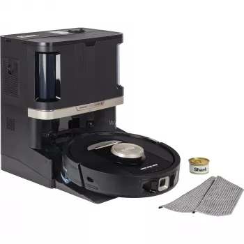 Robô aspirador e lavador 2-em-1 Shark PowerDetect NeverTouch Pro RV2800ZEEU, LiDAR, 20 kPa, preto