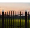 GB128 Lâmpada solar LED para postes de vedação e jardim, Preto - Verde Azul