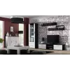 Aparador de sala Cama UNI preto/branco brilhante