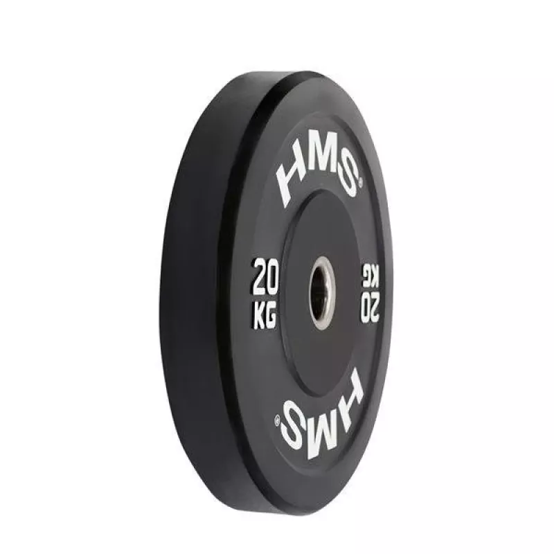 Disco olímpico bumper 20 kg preto HMS BBR20