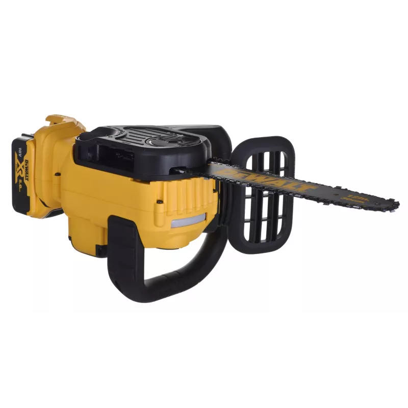 Motosserra DeWalt DCM565P1 — sem fios, lâmina 30 cm, bateria 5 Ah, depósito de óleo 0,12 L