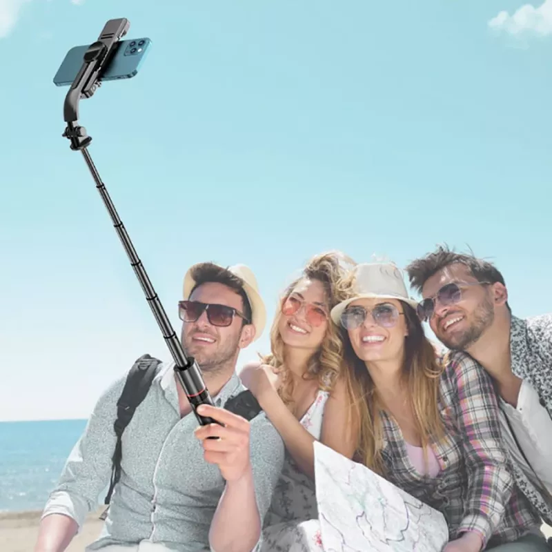 Tech-Protect L05S pau de selfie com tripé, luz LED e telecomando Bluetooth