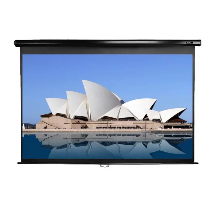 Ecrã de projeção manual Elite Screens M128UWX 128 polegadas 16:10 — visível 276 cm x 172,3 cm, total 283,3 x 189,9 cm, 13,1 kg