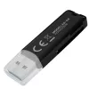 Leitor de cartões SAVIO AK-64 USB 3.2 Gen 1 saída tipo A, ranhura MicroSD, 5000 Mbit/s, preto