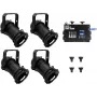 Conjunto de spots PAR-16 EUROLITE dim2warm EDX-4 DMX RDM LED dimmer pack (modelo 20000694)