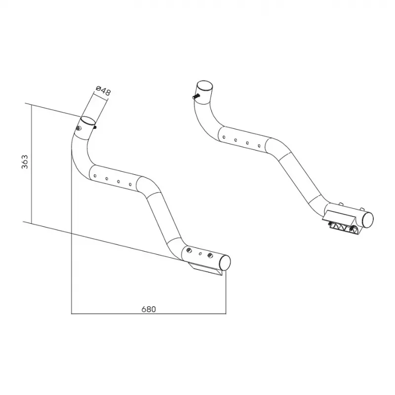 Oplite GTR S3/S8 Full Force Kit reforço de quadro, preto
