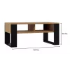 Mesa de centro / Mesa lateral / Mesa de canto Topeshop MODERN 2P ART CZ, mesa de centro de forma retangular, 2 pernas