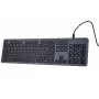 Teclado com fios CK-400 preto-cinzento