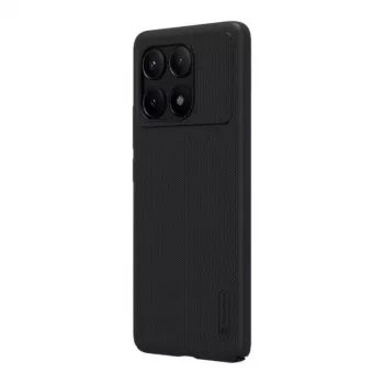 Capa de proteção Nillkin Super Frosted Shield Pro para Xiaomi Redmi K70E / Poco X6 Pro 5G — preta, rígida mate antiderrapante