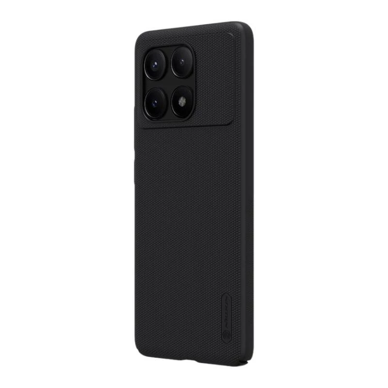 Capa de proteção Nillkin Super Frosted Shield Pro para Xiaomi Redmi K70E / Poco X6 Pro 5G — preta, rígida mate antiderrapante